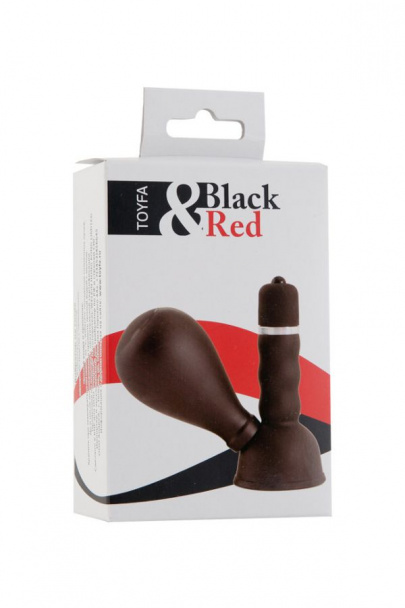 Вибромассажер для сосков Black & Red by TOYFA с грушей, ABS пластик, чёрный, 8,2 см, Ø 3,8 см (арт. 905002-5)
