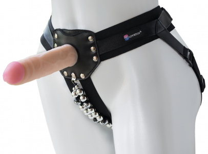 Пояс glamur black с 2-мя насадками d 40 мм, l 145 мм и  d 42 мм, l 182 мм, арт. 330803