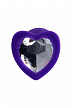 Анальная втулка ToDo by Toyfa Diamond Heart, силикон, фиолетовая, 7 см, Ø 2 см, 18 г (арт. 357024)