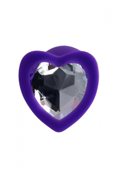Анальная втулка ToDo by Toyfa Diamond Heart, силикон, фиолетовая, 7 см, Ø 2 см, 18 г (арт. 357024)