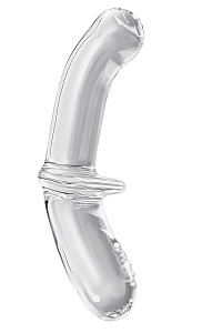 Двусторонний фаллоимитатор Satisfyer Double Crystal, стекло, 19,5 см , Ø 4 см (цвета в ассортименете)