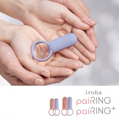 Эрекционное кольцо iroha paiRING+ Very Peri с усиленной вибрацией