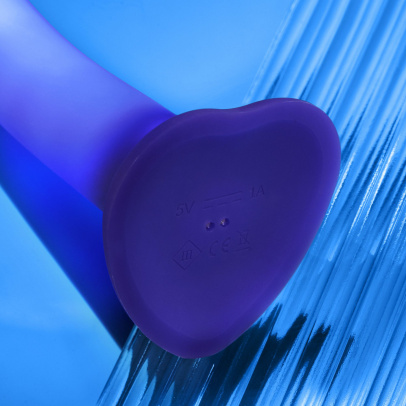 Светящийся фаллоимитатор Strap-on-me Glow-Led Dildo - M, фиолетовый