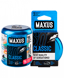 Презервативы Maxus Classic, латекс, 18 см, Ø 5,3, кейс в подарок