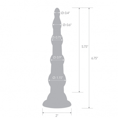 Анальная елочка на присоске 6,75in Anal Beads With Suction Base