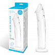 Рельефный большой стимулятор из стекла 12 in Glass Dildo With Veins & Flat Base