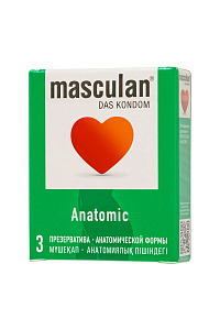 Презервативы Masculan, 19 см, Ø5,3, Анатомические (Anatomic)