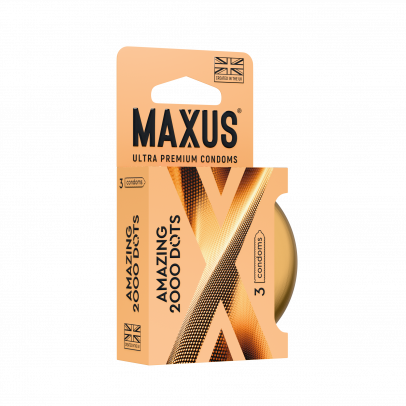 Презервативы MAXUS 2000 Amazing Dots №3 в железном кейсе, точечные, 3 шт (арт. 0901-112)