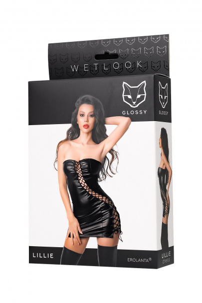 Платье Glossy Lillie из материала Wetlook, S