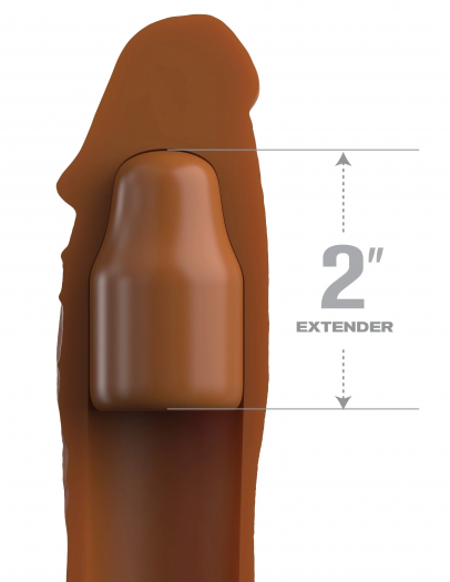 Насадка на член Fantasy X-tensions Elite 8"" Sleeve with 2"" Plug - Tan Pipedream 415222PD