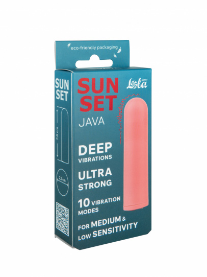 Перезаряжаемая Вибропуля Java Sunset Orange (арт. 9705-03lola)