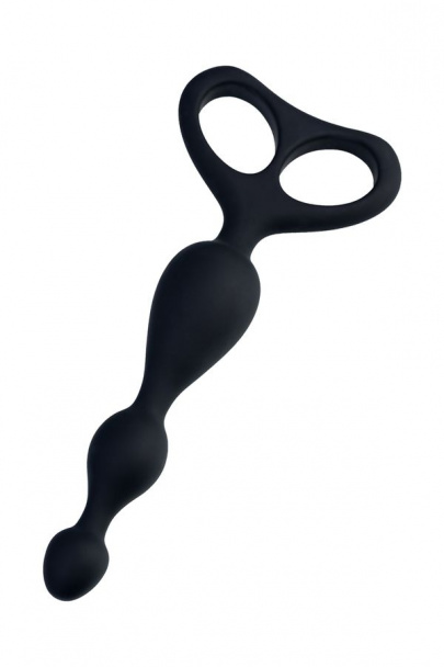 Анальная втулка POPO Pleasure by Toyfa Aquilae, водонепроницаемая, силикон, черная, 18 см, Ø 3 см (арт. 731426)