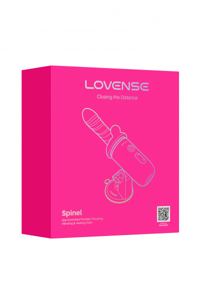 Портативная мини секс-машина с подогревом LOVENSE Spinel, силикон, АБС-пластик, белый