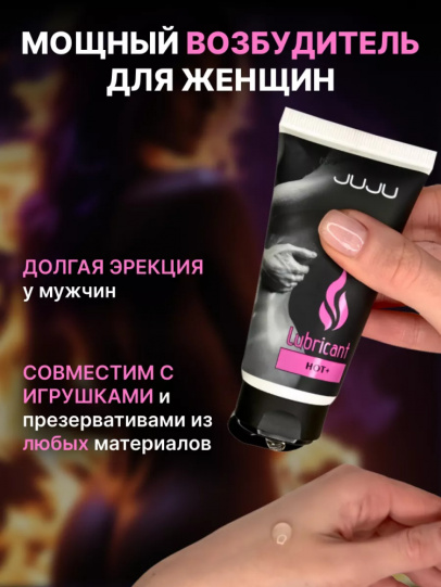 Возбуждающий лубрикант JUJU ГОРЯЧИЙ+ (HOT+) 50 мл