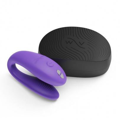Вибратор для пар We-Vibe Sync Go, светло-фиолетовый, 7,5 см, Ø 3,1 см, кейс в подарок (арт. SNSY5SG4)