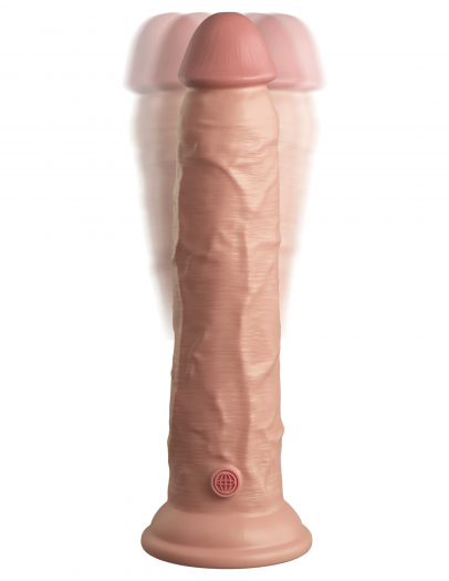 Вибратор KC Elite 9"" Vibrating Silicone Dong - Light Pipedream 577921PD