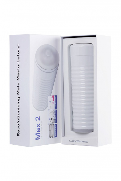 Мастурбатор нереалистичный LOVENSE Max 2, белый, 24 см (арт. LE-01)