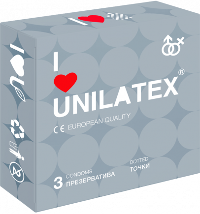 Презервативы точечные Unilatex Dotted 3 шт