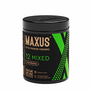 Презервативы Maxus набор Mixed, латекс, 18 см, Ø 5,3, кейс в подарок