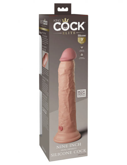 Фаллоимитатор KC Elite 9"" Dual Density Silicone Dong - Light Pipedream 577321PD