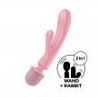 Вибратор-ванд 2 в 1 Satisfyer Triple Lover, розовый, 23,7 см (арт. 4018218)
