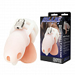 Клетка для пениса белая Silicone Small 2 in Cock Cage With Ball Divider