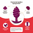 Gvibe Gplug Twist 2 Raspberry витая силиконовая анальная пробка для ношения, 10.5 см
