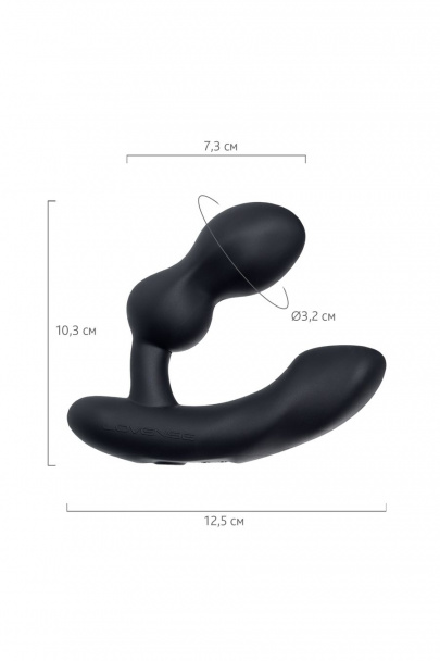 Стимулятор простаты LOVENSE Edge 2, силикон, черный, 12,4 см (арт. LE-12)