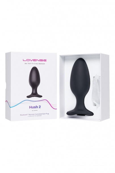 Анальная втулка LOVENSE Hush 2 (L), черная, 15 см, Ø 5,7 см (арт. LE-17-1)