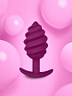 Gvibe Gplug Twist 2 Raspberry витая силиконовая анальная пробка для ношения, 10.5 см