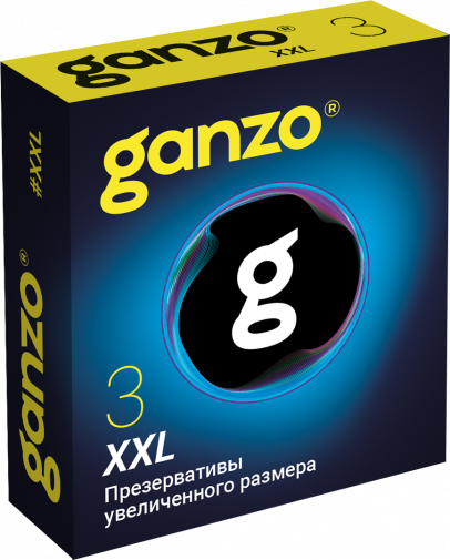 Презервативы Ganzo XXL, латекс, 3 шт