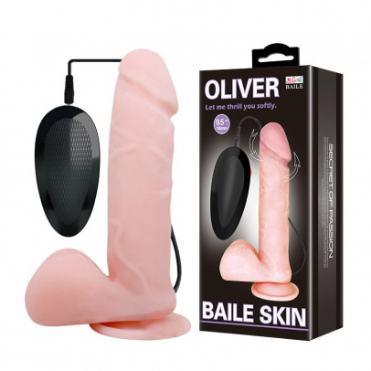 Вибромассажёр Oliver с ротацией 19,5 см.