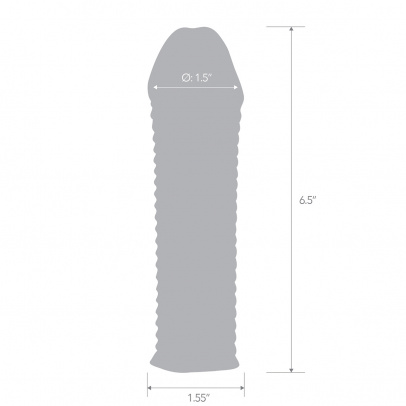 Текстурированная насадка на пенис 6,5in Clear Textured Penis Enhancing Sleeve Extension