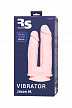 Вибратор для двойного проникновения RealStick Silicone Jason M, сайлекспан, телесный, 18,5 см
