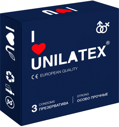Презервативы ультрапрочные Unilatex Extra Strong 3 шт
