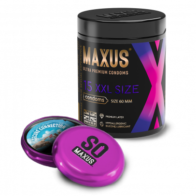 Презервативы MAXUS XXL №15, с увеличенным размером, 15 шт