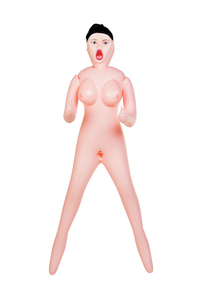 Кукла надувная Dolls-X by TOYFA Scarlett, брюнетка, с тремя отверстиями, кибер вставка, вагина-анус