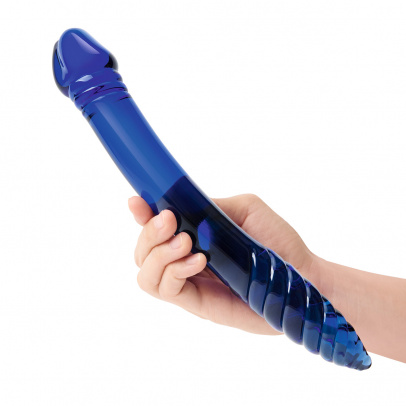 Двухголовый рельефный стимулятор 11 in Double-sided Glass Dildo For G-Spot P-Spot Stimulation