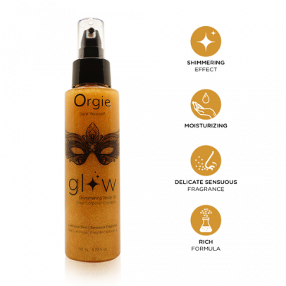 Мерцающий хайлайтер масло для тела Orgie Glow Shimmering Body Oil 110мл