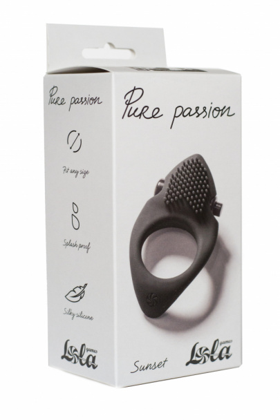 Эрекционное виброкольцо Pure Passion Sunset black, Ø 4,5 см (арт. 1302-01lola)
