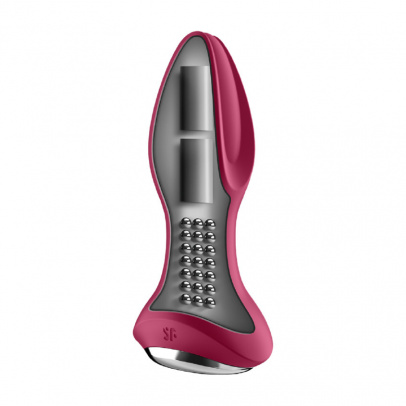 Анальная пробка с вибрацией и ротацией Сатисфайер Ротейтор Плаг 2+ (Satisfyer Rotator Plug 2+), фуксия, 13,5 см, Ø 3,9 (арт. 4003177)
