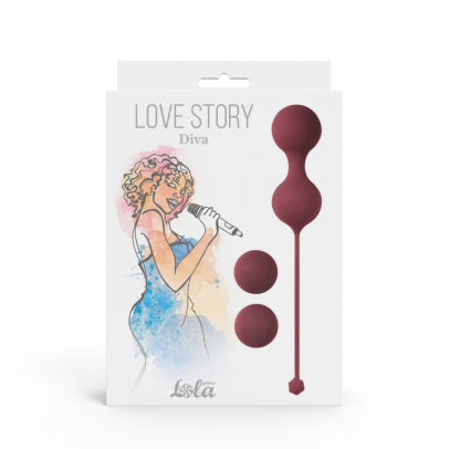 Набор вагинальных шариков Love Story Diva Wine Red