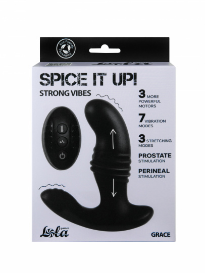 Перезаряжаемый стимулятор простаты Spice it Up Grace, 13 см (арт. 8020-01lola)