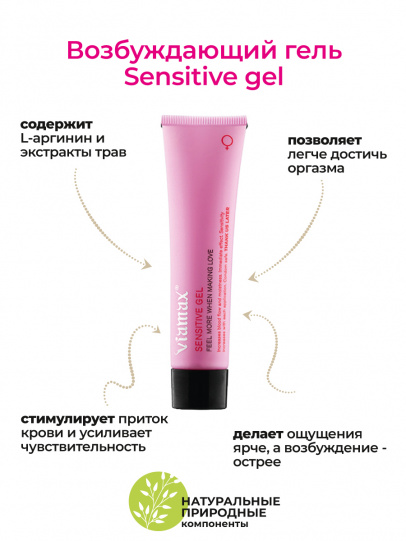 Возбуждающий гель для женщин Sensitive gel, 15 мл