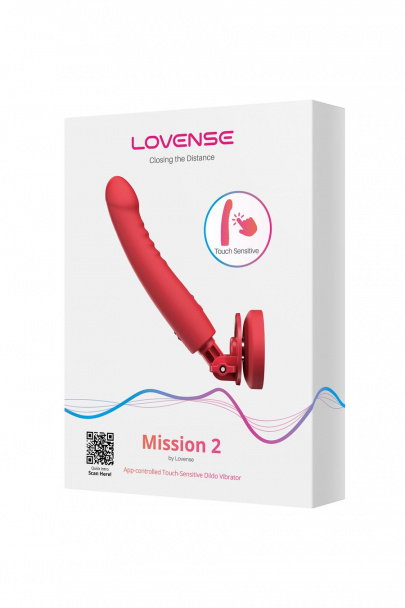 Дилдо-вибратор LOVENSE Mission 2 с технологией Touch-Sense, красный, 27,2 см (арт. LE-45)