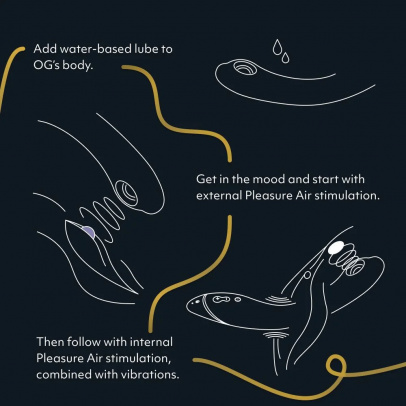 Стимулятор G-точки Womanizer OG c технологией Pleasure Air и вибрацией темно-серый