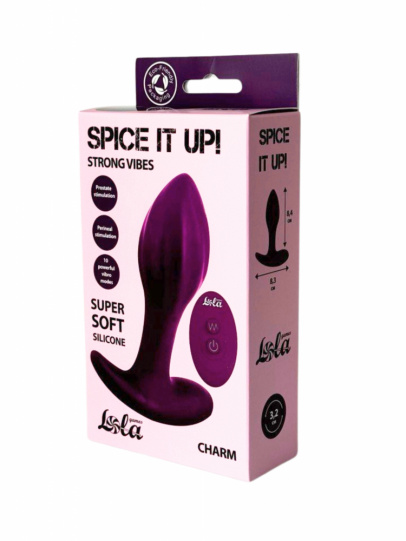 Перезаряжаемая анальная пробка Spice it Up Charm, 10,3 см (арт. 8021-02lola)
