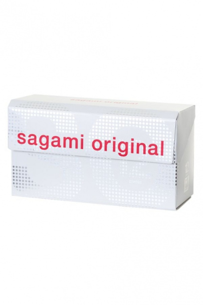 Презервативы Sagami, original 0.02, полиуретан, 19 см, 5,8 см, 12 шт (арт. 143144)