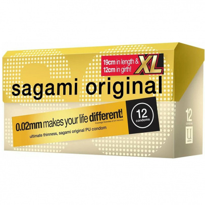 Презервативы Sagami Original 002 EXTRA LARGE (XL), полиуретан, 12 шт. (арт. 150967)