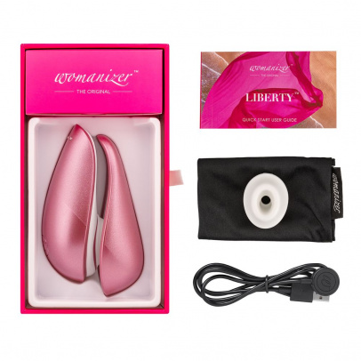 Бесконтактный клиторальный стимулятор Womanizer Liberty, розовый, 10,4 см (арт. WZ11CM0200)